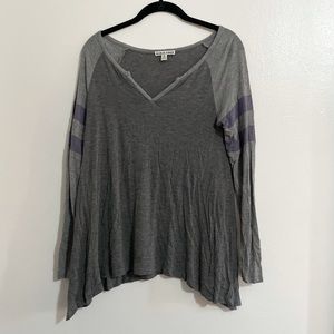 Moral Fiber Gray Long Sleeve Top